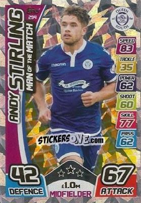 Sticker Andy Stirling - SPFL 2017-2018. Match Attax n. 294 - Topps