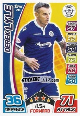 Sticker Derek Lyle - SPFL 2017-2018. Match Attax n. 296 - Topps