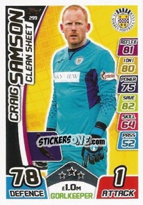 Sticker Craig Samson - SPFL 2017-2018. Match Attax n. 299 - Topps