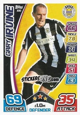 Sticker Gary Irvine - SPFL 2017-2018. Match Attax n. 300 - Topps