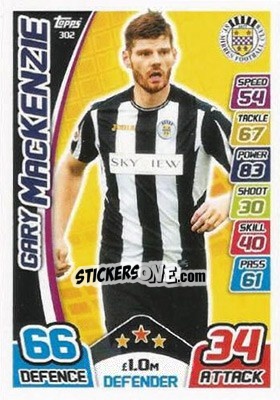 Sticker Gary MacKenzie - SPFL 2017-2018. Match Attax n. 302 - Topps