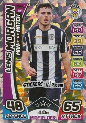 Sticker Lewis Morgan - SPFL 2017-2018. Match Attax n. 304 - Topps