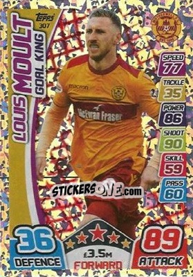 Sticker Louis Moult - SPFL 2017-2018. Match Attax n. 307 - Topps