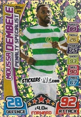 Sticker Moussa Dembélé - SPFL 2017-2018. Match Attax n. 309 - Topps