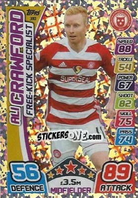 Sticker Ali Crawford - SPFL 2017-2018. Match Attax n. 310 - Topps