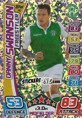 Cromo Danny Swanson - SPFL 2017-2018. Match Attax n. 312 - Topps