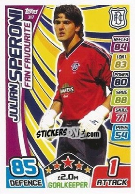 Sticker Julian Speroni - SPFL 2017-2018. Match Attax n. 317 - Topps
