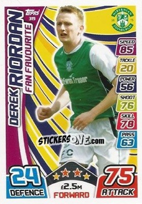 Sticker Derek Riordan - SPFL 2017-2018. Match Attax n. 319 - Topps