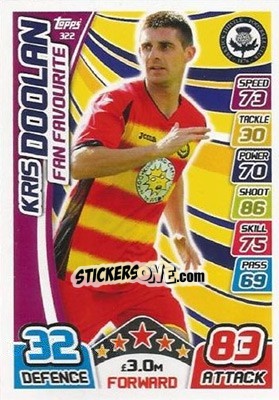 Sticker Kris Doolan - SPFL 2017-2018. Match Attax n. 322 - Topps