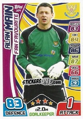 Sticker Alan Main - SPFL 2017-2018. Match Attax n. 324 - Topps