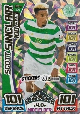 Sticker Scott Sinclair - SPFL 2017-2018. Match Attax n. 329 - Topps