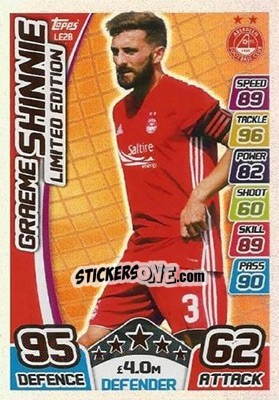 Sticker Graeme Shinnie - SPFL 2017-2018. Match Attax n. LE-2B - Topps