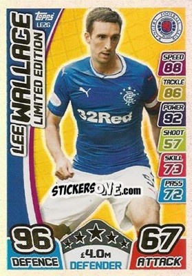 Sticker Lee Wallace - SPFL 2017-2018. Match Attax n. LE-2G - Topps