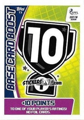 Sticker Base Card Boost - SPFL 2017-2018. Match Attax n. T3 - Topps
