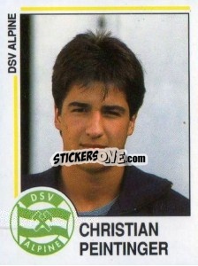 Sticker Christian Peintinger - Österreichische Fußball-Bundesliga 1990-1991 - Panini