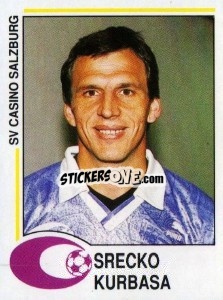 Sticker Srecko Kurbasa - Österreichische Fußball-Bundesliga 1990-1991 n. 70 - Panini