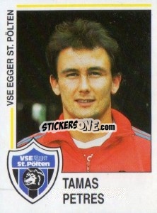 Sticker Tamas Petres - Österreichische Fußball-Bundesliga 1990-1991 - Panini