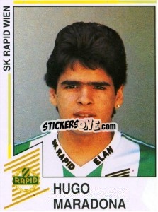 Sticker Hugo Maradona - Österreichische Fußball-Bundesliga 1990-1991 n. 118 - Panini