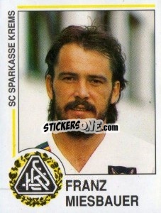 Sticker Franz Miesbauer - Österreichische Fußball-Bundesliga 1990-1991 - Panini