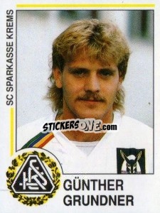 Cromo Gunther Grundner - Österreichische Fußball-Bundesliga 1990-1991 - Panini