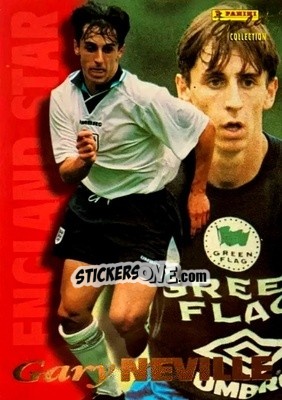 Sticker Gary Neville - England Stars 1996 n. 6 - Panini