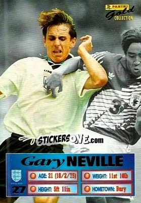 Sticker Gary Neville - England Stars 1996 n. 27 - Panini