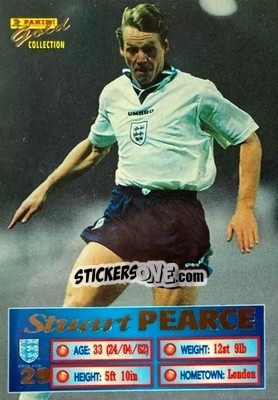 Cromo Stuart Pearce - England Stars 1996 - Panini