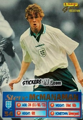 Sticker Steve McManaman - England Stars 1996 n. 34 - Panini