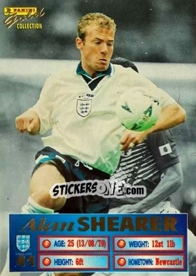 Sticker Alan Shearer - England Stars 1996 n. 41 - Panini