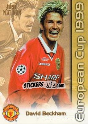 Sticker David Beckham - Manchester United European Cup 1999 n. 7 - Futera