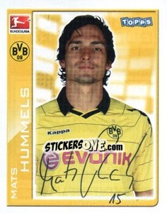 Sticker Mats Hummels - German Football Bundesliga 2010-2011 n. 33 - Topps