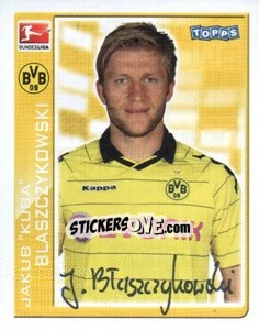 Sticker Jakub BlaszczykowskI - German Football Bundesliga 2010-2011 n. 38 - Topps