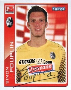 Cromo Simon Pouplin - German Football Bundesliga 2010-2011 - Topps