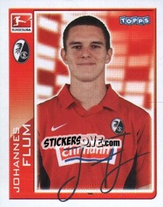 Sticker Johannes Flum - German Football Bundesliga 2010-2011 - Topps