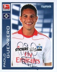 Sticker Paolo Guerrero - German Football Bundesliga 2010-2011 n. 108 - Topps