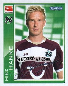 Sticker Mike Hanke - German Football Bundesliga 2010-2011 - Topps