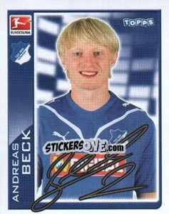 Sticker Andreas Beck - German Football Bundesliga 2010-2011 n. 139 - Topps