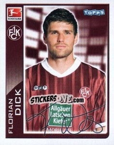 Sticker Florian Dick - German Football Bundesliga 2010-2011 - Topps