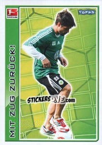 Sticker Mit Zug Zuruck - German Football Bundesliga 2010-2011 - Topps