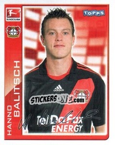 Sticker Hanno Balitsch - German Football Bundesliga 2010-2011 - Topps
