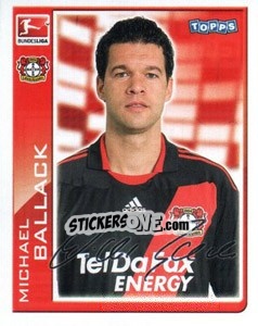 Sticker Michael Ballack - German Football Bundesliga 2010-2011 n. 252 - Topps