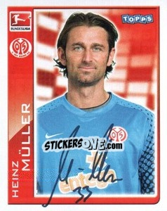 Sticker Heinz Muller - German Football Bundesliga 2010-2011 - Topps