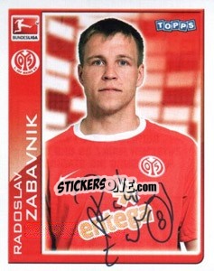 Cromo Radoslav Zabavnik - German Football Bundesliga 2010-2011 - Topps