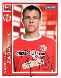 Sticker Radoslav Zabavnik - German Football Bundesliga 2010-2011 n. 263 - Topps