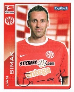 Figurina Jan Simak - German Football Bundesliga 2010-2011 - Topps