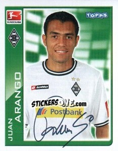 Sticker Juan Arango - German Football Bundesliga 2010-2011 - Topps