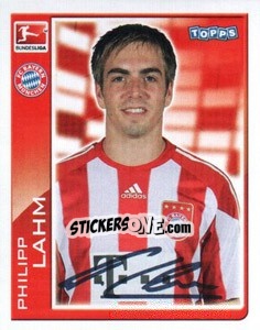 Sticker Philipp Lahm - German Football Bundesliga 2010-2011 n. 303 - Topps