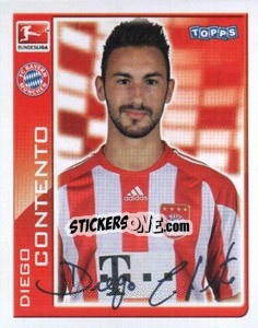 Sticker Diego Contento - German Football Bundesliga 2010-2011 n. 306 - Topps