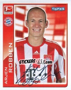 Sticker Arjen Robben - German Football Bundesliga 2010-2011 n. 309 - Topps