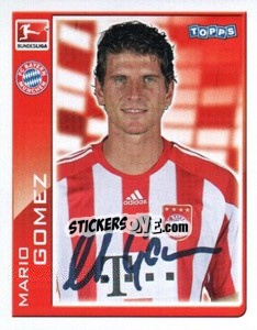 Sticker Mario Gomez - German Football Bundesliga 2010-2011 n. 317 - Topps